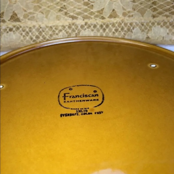 ⭐️1 Vintage Franciscan Earthenware Creole Rust Orange Brown Dinner Plate - Picture 5 of 8